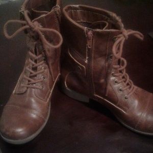 G by Guess Brown Combat Boots